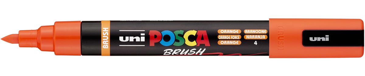 Uni Posca paintmarker PC-5BR, 1 - 4 mm, penseel punt, donkeroranje