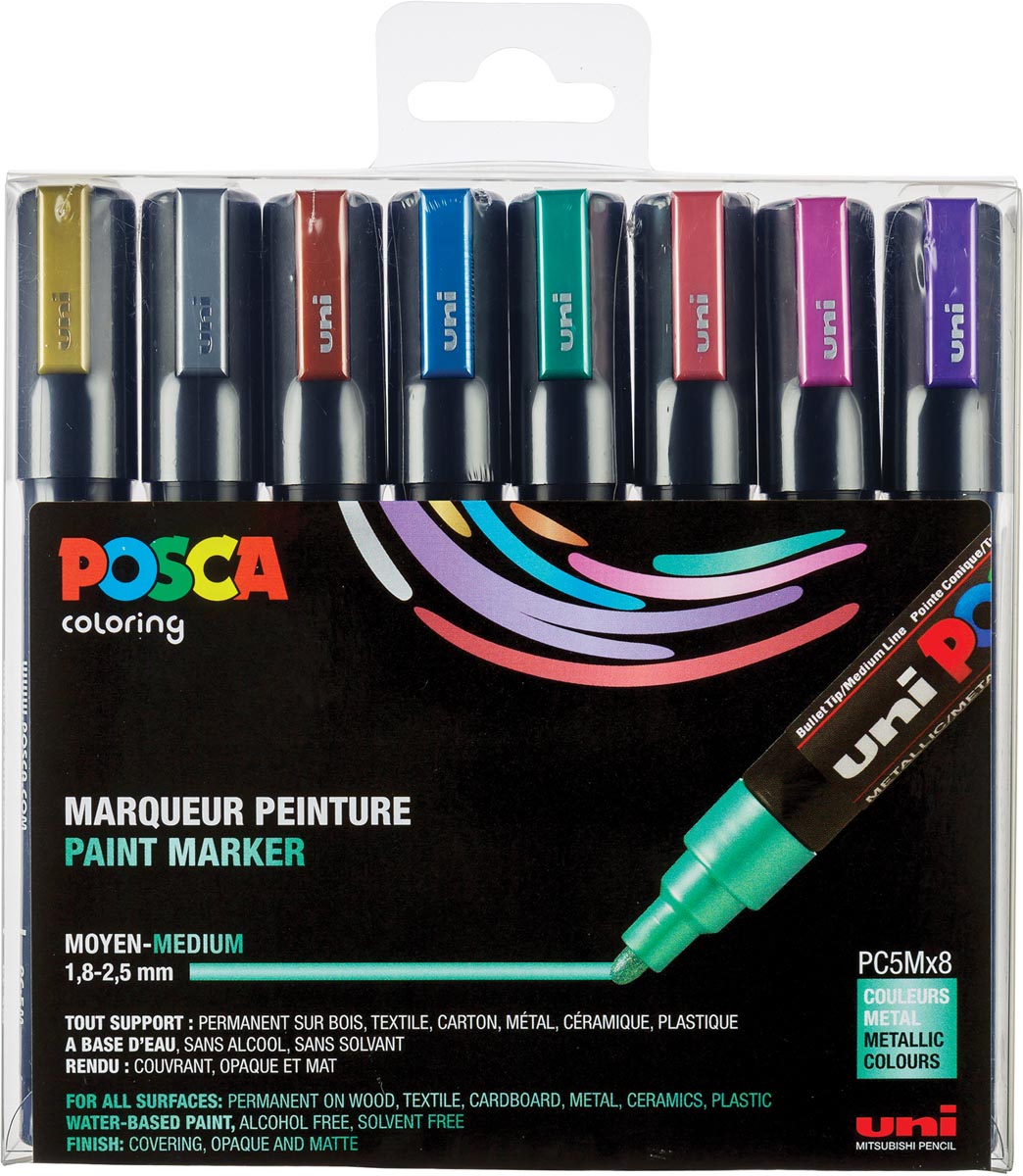 Metallic paint shop marker