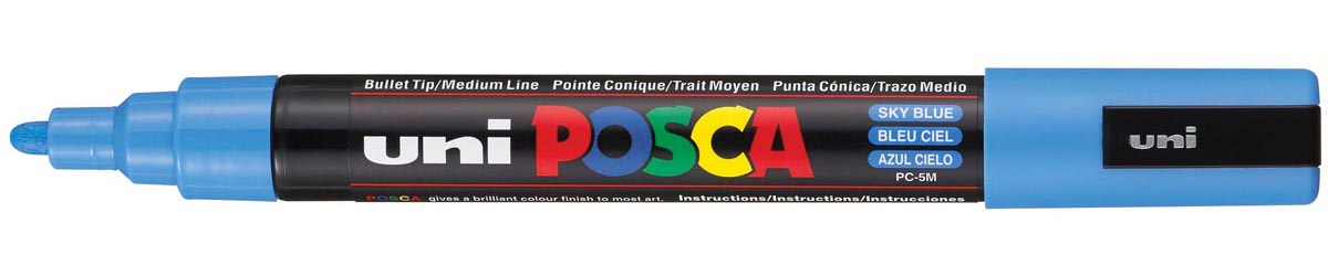 Uni POSCA paintmarker PC-5M, 1,8 - 2,5 mm, hemelsblauw