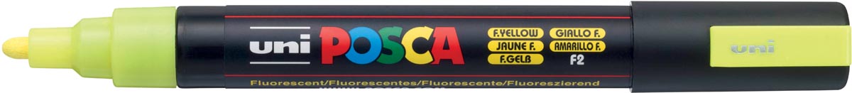 Uni POSCA paintmarker PC-5M, 1,8 - 2,5 mm, fluo geel afbeelding