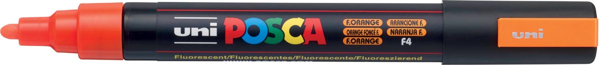 Uni POSCA paintmarker PC-5M, 1,8 - 2,5 mm, fluo oranje afbeelding