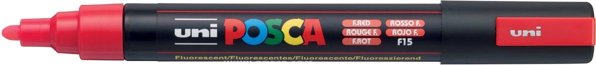 Uni POSCA paintmarker PC-5M, 1,8 - 2,5 mm, fluo rood afbeelding