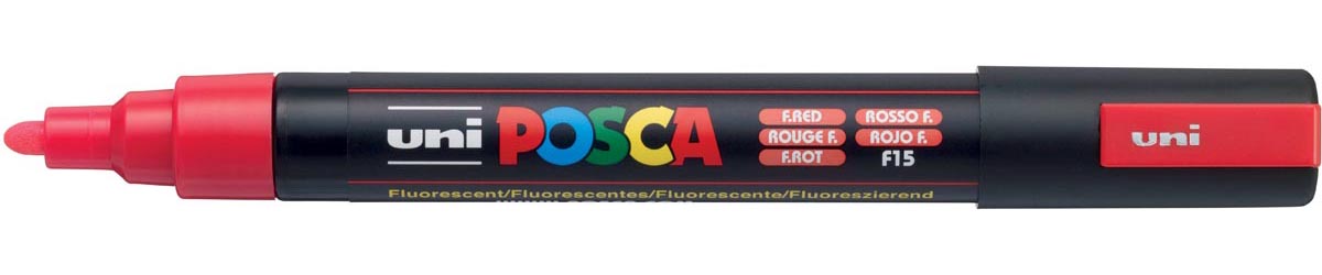 Uni POSCA paintmarker PC-5M, 1,8 - 2,5 mm, fluo rood