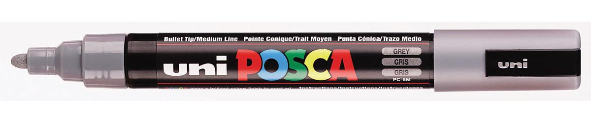 Uni POSCA paintmarker PC-5M, 1,8 - 2,5 mm, leigrijs