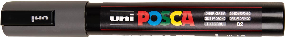 uni-ball Paint Marker op waterbasis Posca PC-5M diepgrijs uni-ball Paint Marker op waterbasis Posca PC-5M diepgrijs