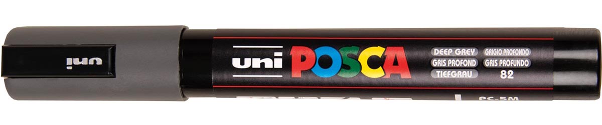 Uni POSCA paintmarker PC-5M, 1,8 - 2,5 mm, diepgrijs
