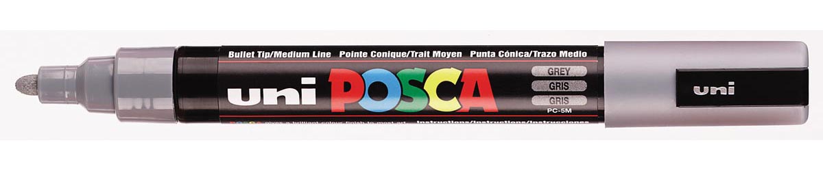 Uni POSCA paintmarker PC-5M, 1,8 - 2,5 mm, grijs