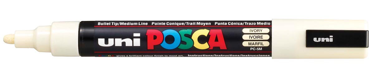 Uni POSCA paintmarker PC-5M, 1,8 - 2,5 mm, ivoor