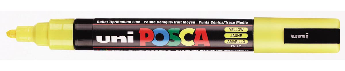 Uni POSCA paintmarker PC-5M, 1,8 - 2,5 mm, geel