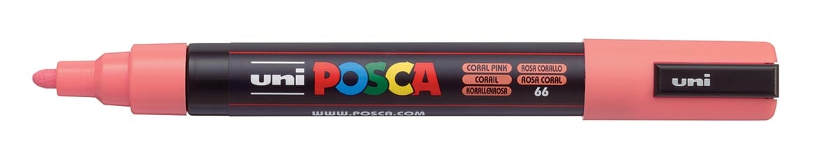 Uni POSCA paintmarker PC-5M, 1,8 - 2,5 mm, koraalrood afbeelding