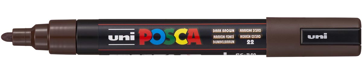 Uni Posca paintmarker PC-5M, 1,8 - 2,5 mm, ronde punt, donkerbruin
