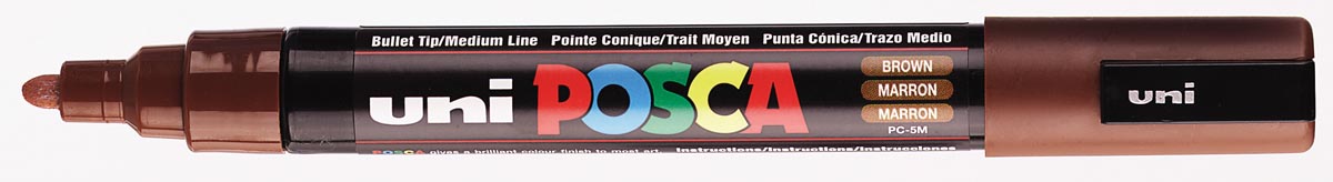 Uni POSCA paintmarker PC-5M, 1,8 - 2,5 mm, bruin afbeelding