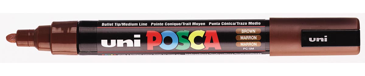 Uni POSCA paintmarker PC-5M, 1,8 - 2,5 mm, bruin