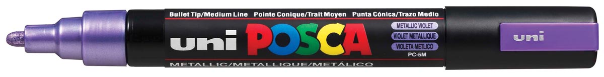 Uni POSCA paintmarker PC-5M, 1,8 - 2,5 mm, metaalpaars afbeelding