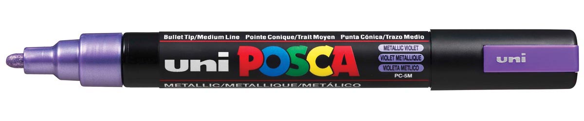 Uni POSCA paintmarker PC-5M, 1,8 - 2,5 mm, metaalpaars
