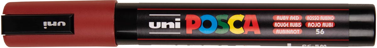 Uni POSCA paintmarker PC-5M, 1,8 - 2,5 mm, robijnrood afbeelding