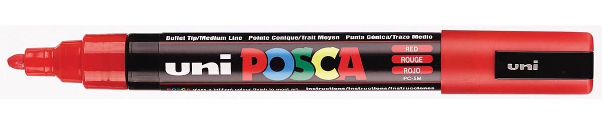 Uni POSCA paintmarker PC-5M, 1,8 - 2,5 mm, rood