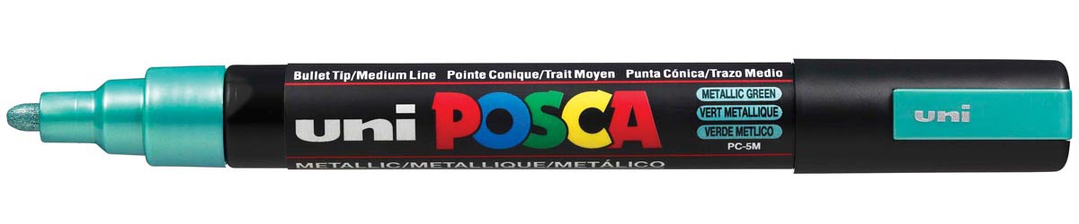 Uni POSCA paintmarker PC-5M, 1,8 - 2,5 mm, groen metaal