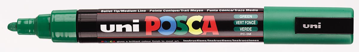 uni-ball Paint Marker op waterbasis Posca PC-5M donkergroen