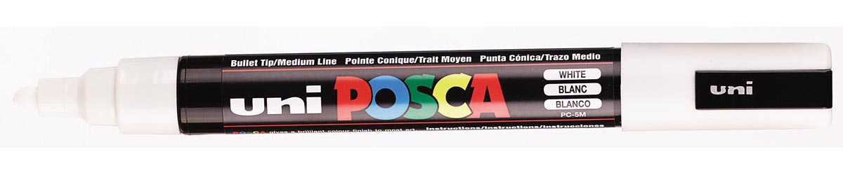Uni POSCA paintmarker PC-5M, 1,8 - 2,5 mm, wit