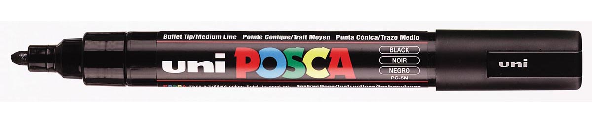 Uni POSCA paintmarker PC-5M, 1,8 - 2,5 mm, zwart