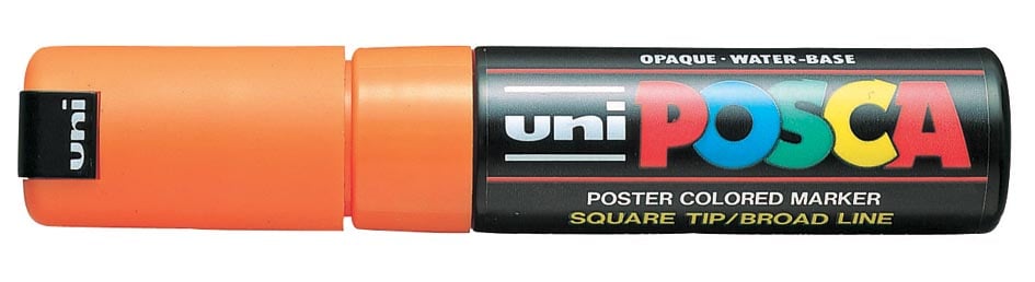 uni-ball Paint Marker op waterbasis Posca PC-8K fluo oranje