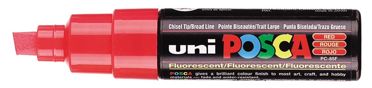 Uni POSCA paintmarker PC-8K, 8 mm, fluo rood afbeelding