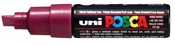 Uni POSCA paintmarker PC-8K, 8 mm, wijnrood afbeelding