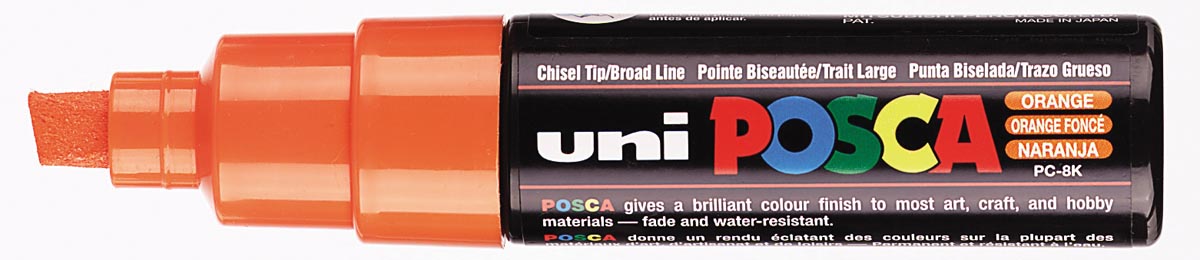 Uni POSCA paintmarker PC-8K, 8 mm, lichtoranje afbeelding