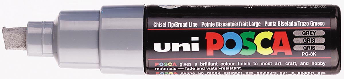 Uni POSCA paintmarker PC-8K, 8 mm, grijs afbeelding