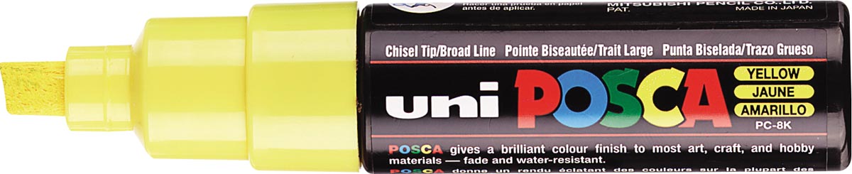 Uni POSCA paintmarker PC-8K, 8 mm, geel afbeelding