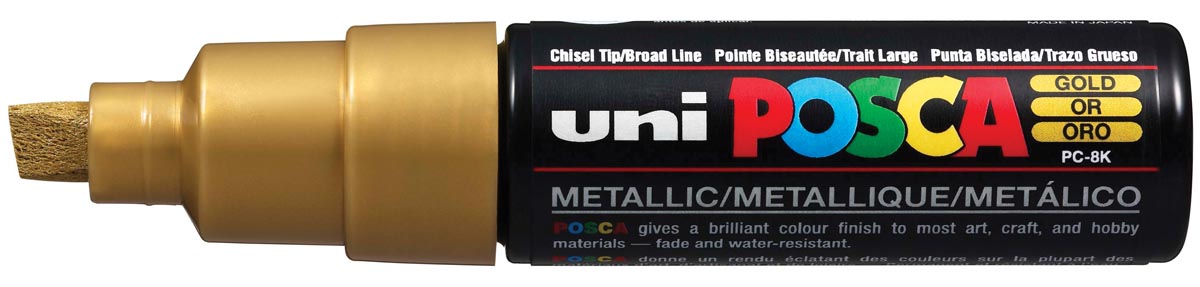 Uni POSCA paintmarker PC-8K, 8 mm, goud afbeelding