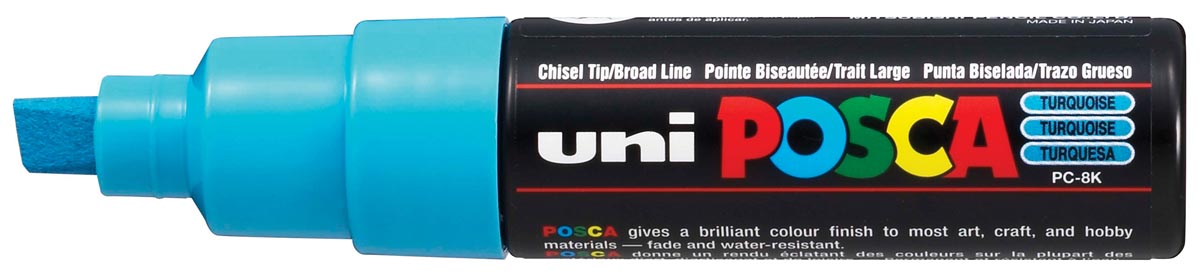 Uni POSCA paintmarker PC-8K, 8 mm, fluo turkoois afbeelding