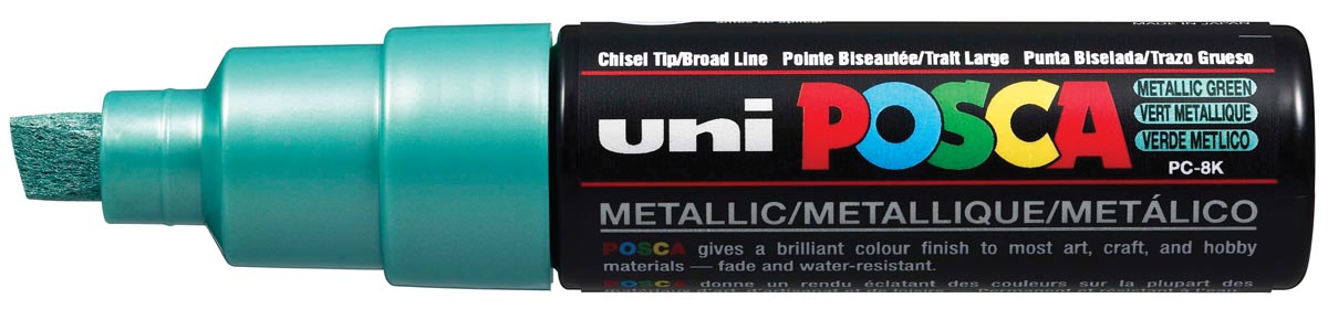 Uni POSCA paintmarker PC-8K, 8 mm, groen metaal afbeelding