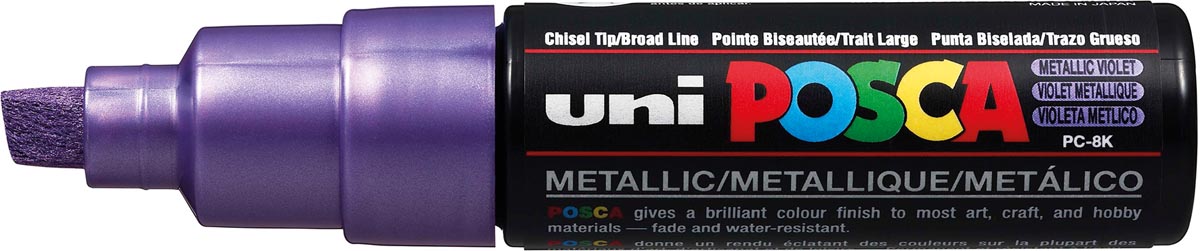 Uni POSCA paintmarker PC-8K, 8 mm, paars metaal afbeelding