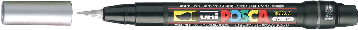 uni-ball Paint Marker op waterbasis Posca Brush zilver