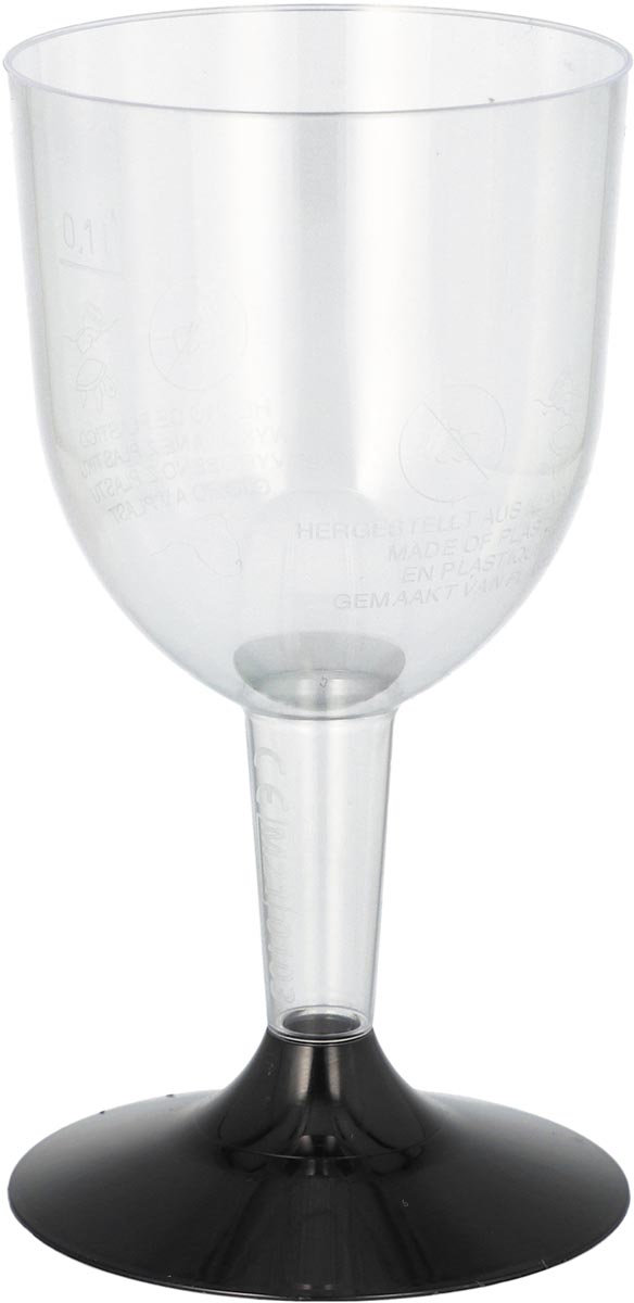 Wijnglas, uit polystyreen, 100 ml, diameter 67 mm, pak van 20 stuks Wijnglas, uit polystyreen, 100 ml, diameter 67 mm, pak van 20 stuks