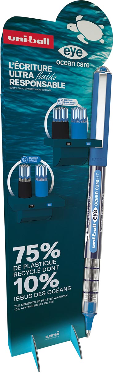 Uni-ball Eye roller Ocean Care medium, display van 72 stuks Uni-ball Eye roller Ocean Care medium, display van 72 stuks