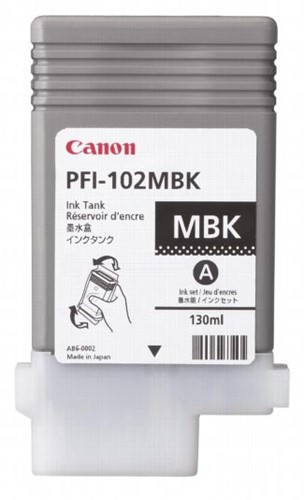 Canon inktcartridge PFI-102MBK, 130 ml, OEM 0894B001, mat zwart