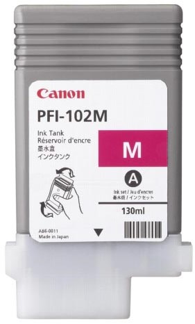 Canon inktcartridge PFI-102M, 130 ml, OEM 0897B001, magenta