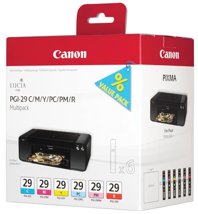 Canon inktcartridge PGI-29, 724 pagina's, OEM 4873B005, 6 kleuren