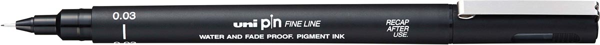 Uni Pin fineliner, ronde punt, 0,03 mm, zwart afbeelding