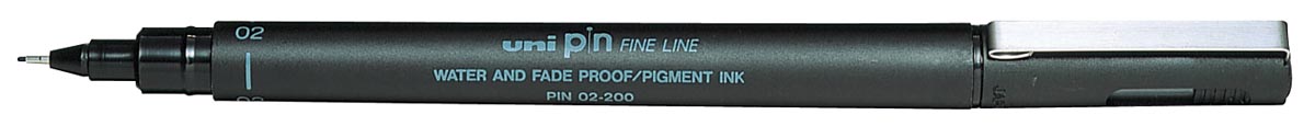Uni Pin fineliner, ronde punt, 0,2 mm, zwart afbeelding