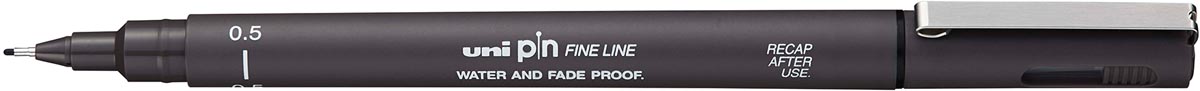 Uni Pin fineliner donkergrijs, 0,5 mm
