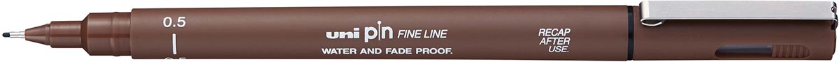 Uni Pin fineliner, 0,5 mm, ronde punt, sepia Uni Pin fineliner, 0,5 mm, ronde punt, sepia