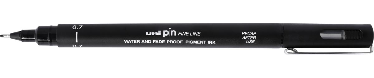 Uni Pin fineliner, ronde punt, 0,7 mm, zwart afbeelding