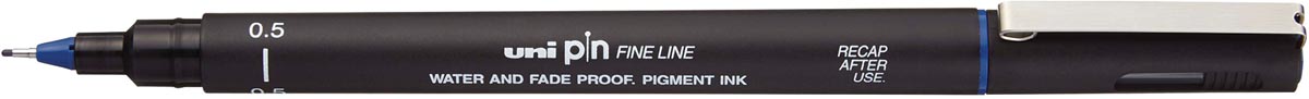 Uni Pin fineliner, 0,5 mm, ronde punt, blauw Uni Pin fineliner, 0,5 mm, ronde punt, blauw