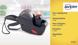 Avery PL1/8 prijstang, zwart