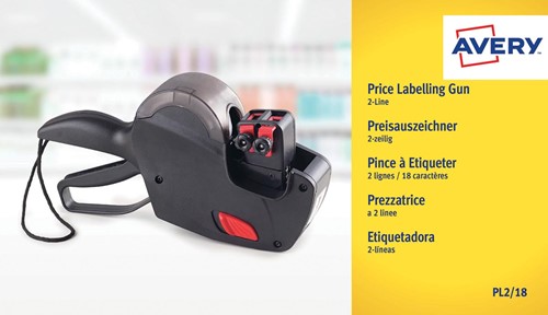 Avery PL2/18 prijstang, zwart-2