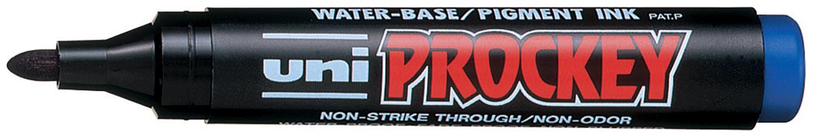 Uni PROCKEY permanent marker PM-122, 1,8 - 2,2 mm, blauw Uni PROCKEY permanent marker PM-122, 1,8 - 2,2 mm, blauw